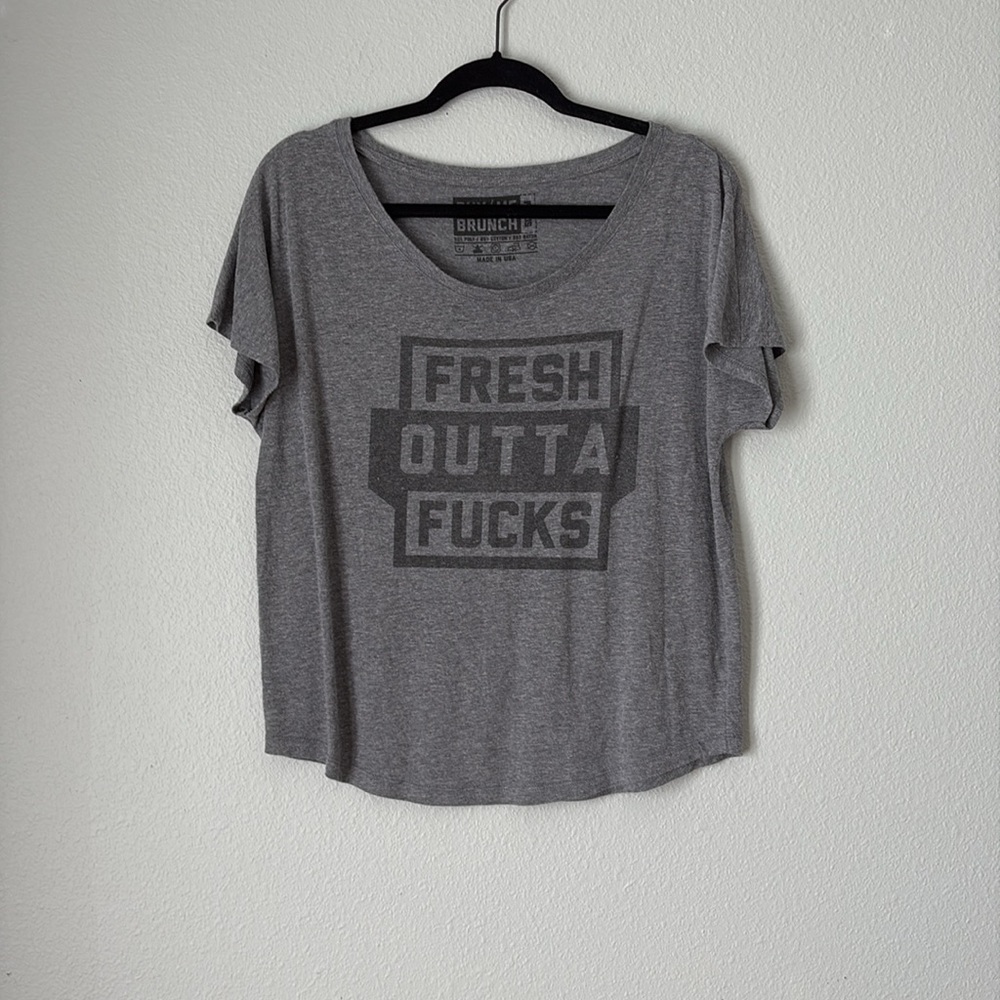 Funny Gray Graphic Tee